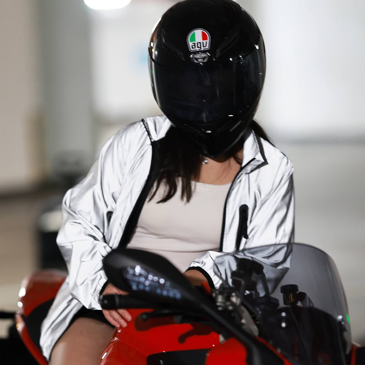 Men’s Reflective Cycling Jacket – Night Safety Windbreaker, Lightweight MTB Sport Coat