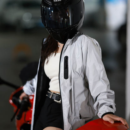 Men’s Reflective Cycling Jacket – Night Safety Windbreaker, Lightweight MTB Sport Coat