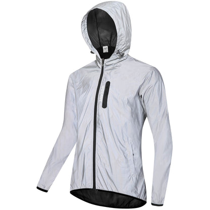 Men’s Reflective Cycling Jacket – Night Safety Windbreaker, Lightweight MTB Sport Coat