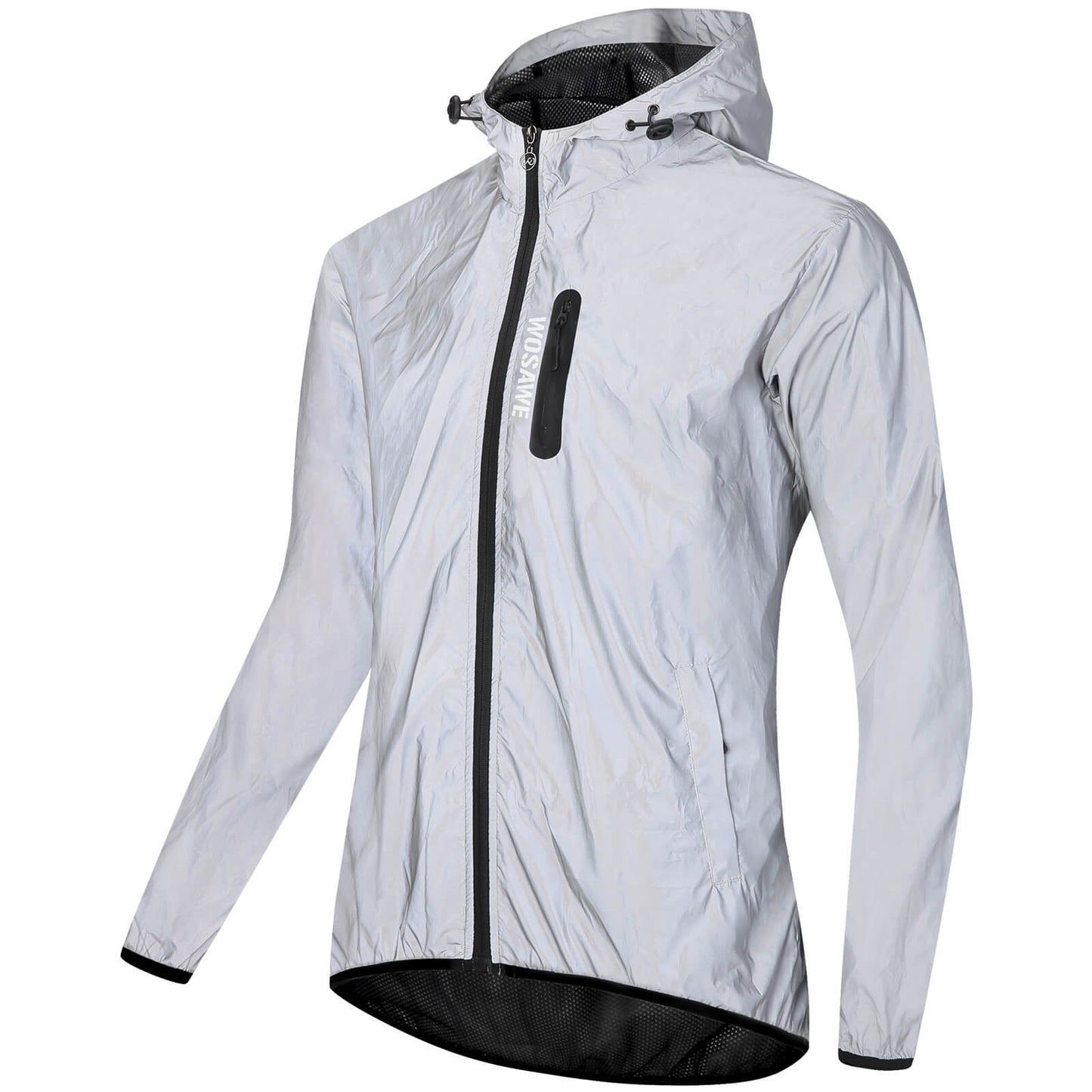 Men’s Reflective Cycling Jacket – Night Safety Windbreaker, Lightweight MTB Sport Coat