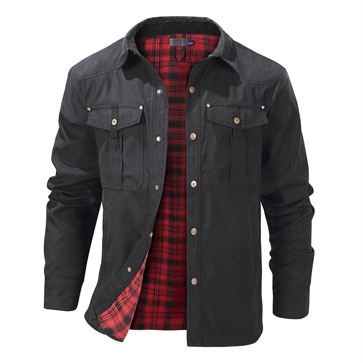 Men's Retro Western Style Flannel Casual Jacket