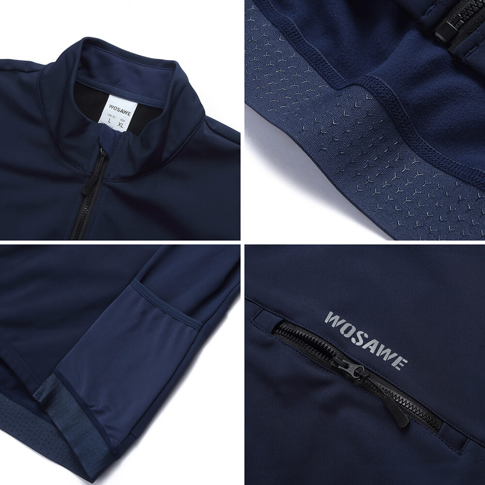 Men’s Thermal Cycling Jacket – Fleece-Lined with Windproof Front