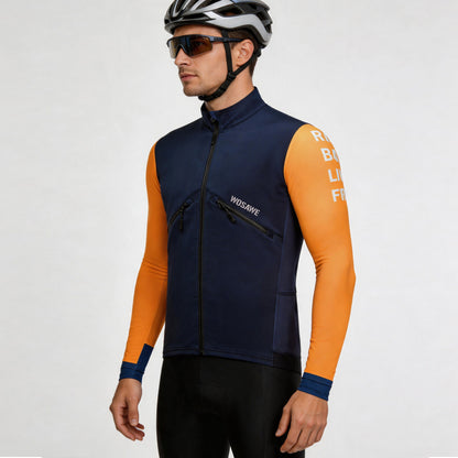 Men’s Thermal Cycling Jacket – Fleece-Lined with Windproof Front