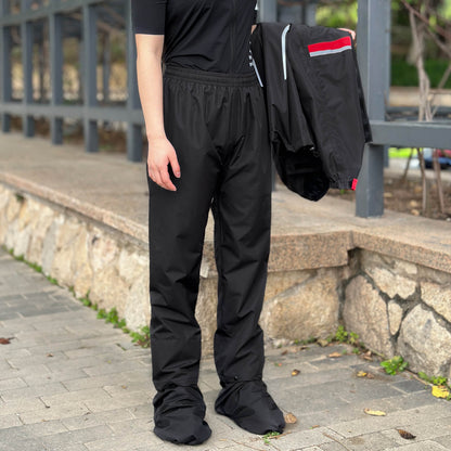 Men’s Waterproof Trousers with Shoe Covers for Motorcycle & Cycling
