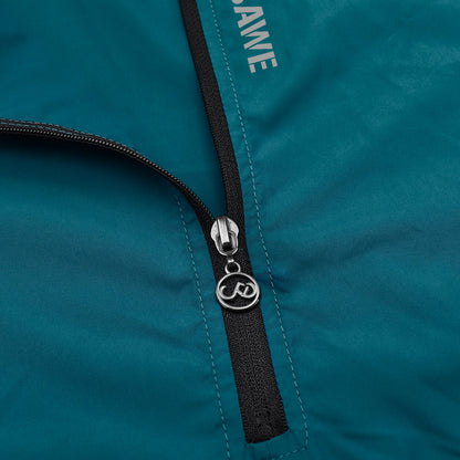 Men’s Windproof Hooded Cycling Jacket Half-Zip Sports Windbreaker