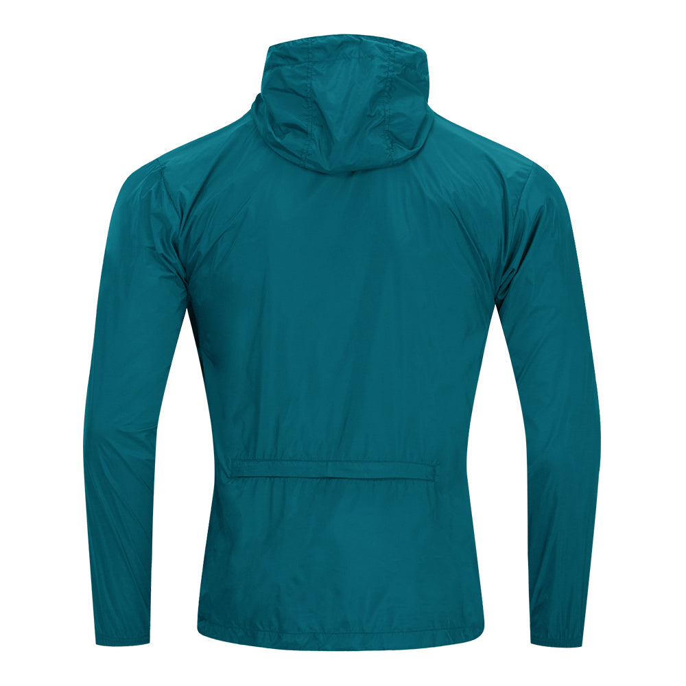 Men’s Windproof Hooded Cycling Jacket Half-Zip Sports Windbreaker