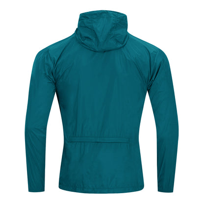 Men’s Windproof Hooded Cycling Jacket Half-Zip Sports Windbreaker