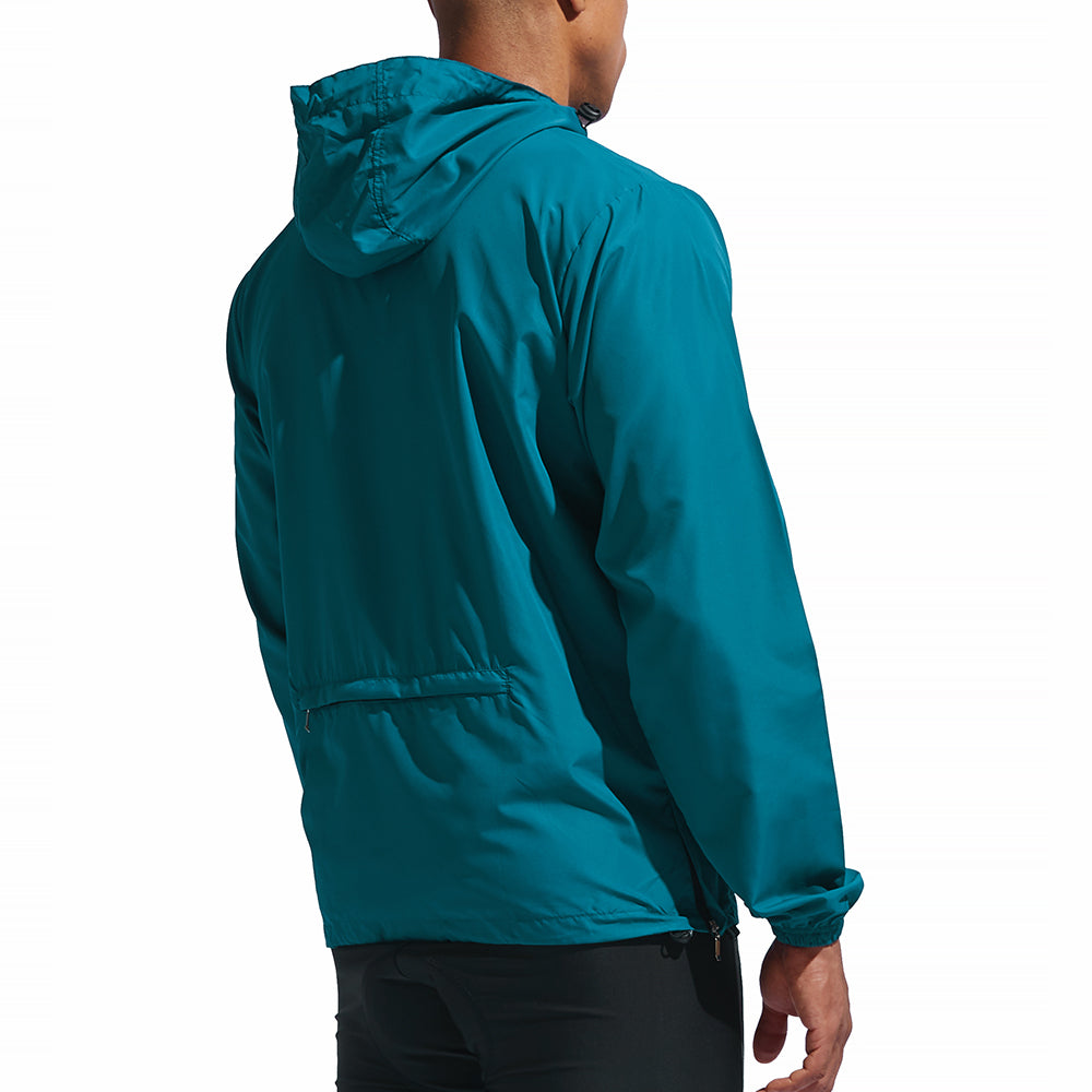 Men’s Windproof Hooded Cycling Jacket Half-Zip Sports Windbreaker