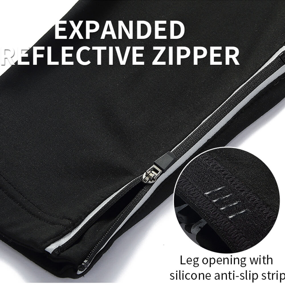 Men’s Winter Fleece Padded Cycling Tights – Warm Road Bike Pants