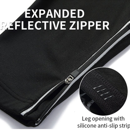 Men’s Winter Fleece Padded Cycling Tights – Warm Road Bike Pants