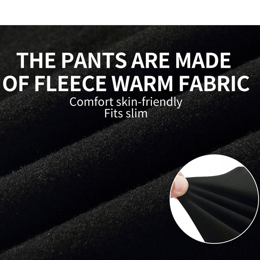 Men’s Winter Fleece Padded Cycling Tights – Warm Road Bike Pants