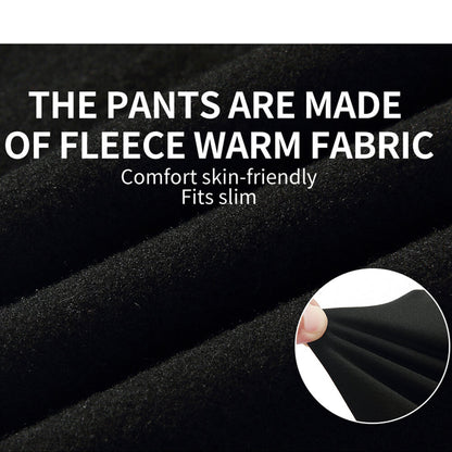 Men’s Winter Fleece Padded Cycling Tights – Warm Road Bike Pants