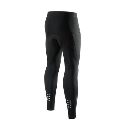 Men’s Winter Fleece Padded Cycling Tights – Warm Road Bike Pants