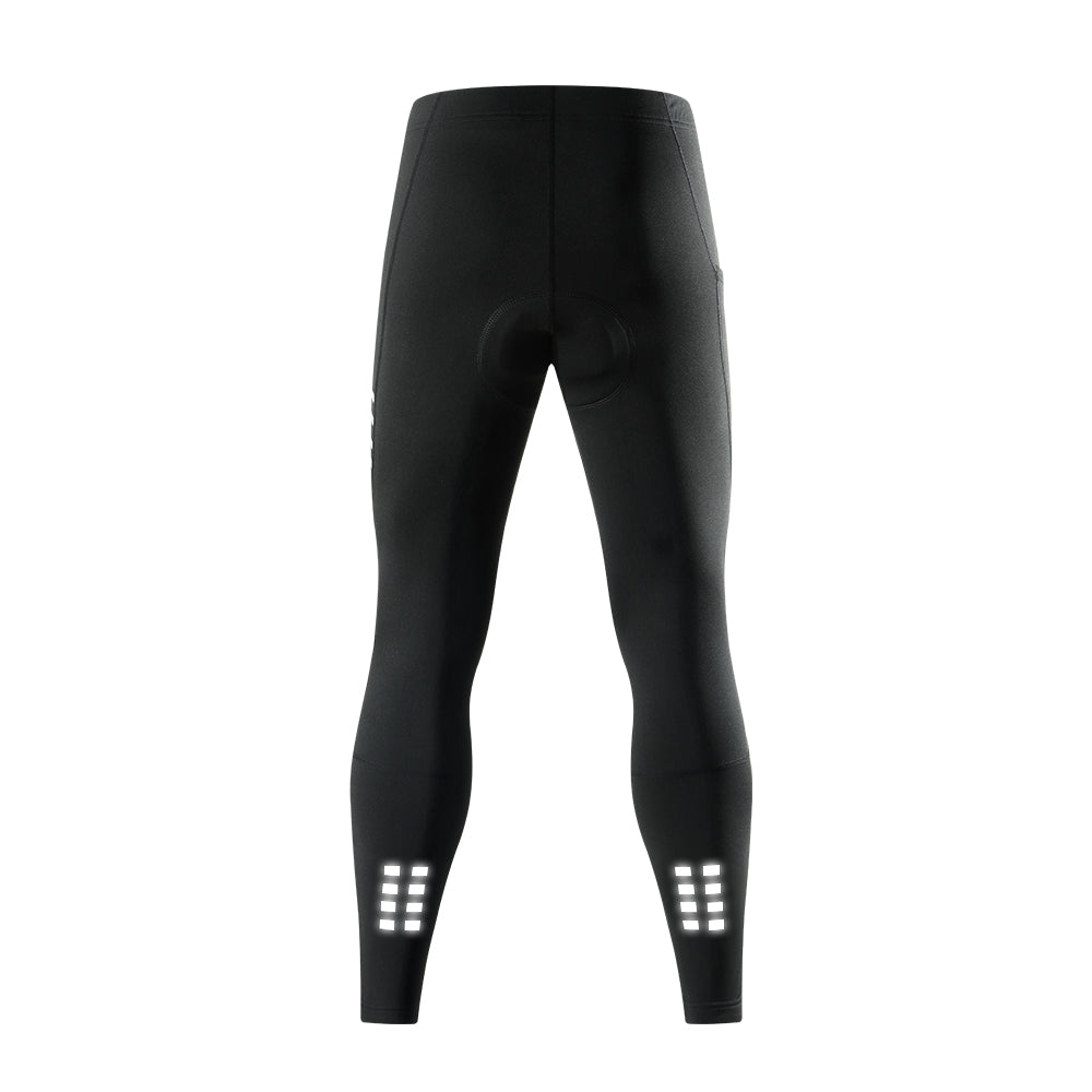 Men’s Winter Fleece Padded Cycling Tights – Warm Road Bike Pants