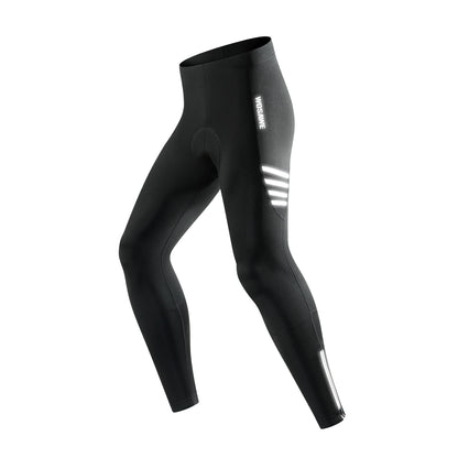 Men’s Winter Fleece Padded Cycling Tights – Warm Road Bike Pants