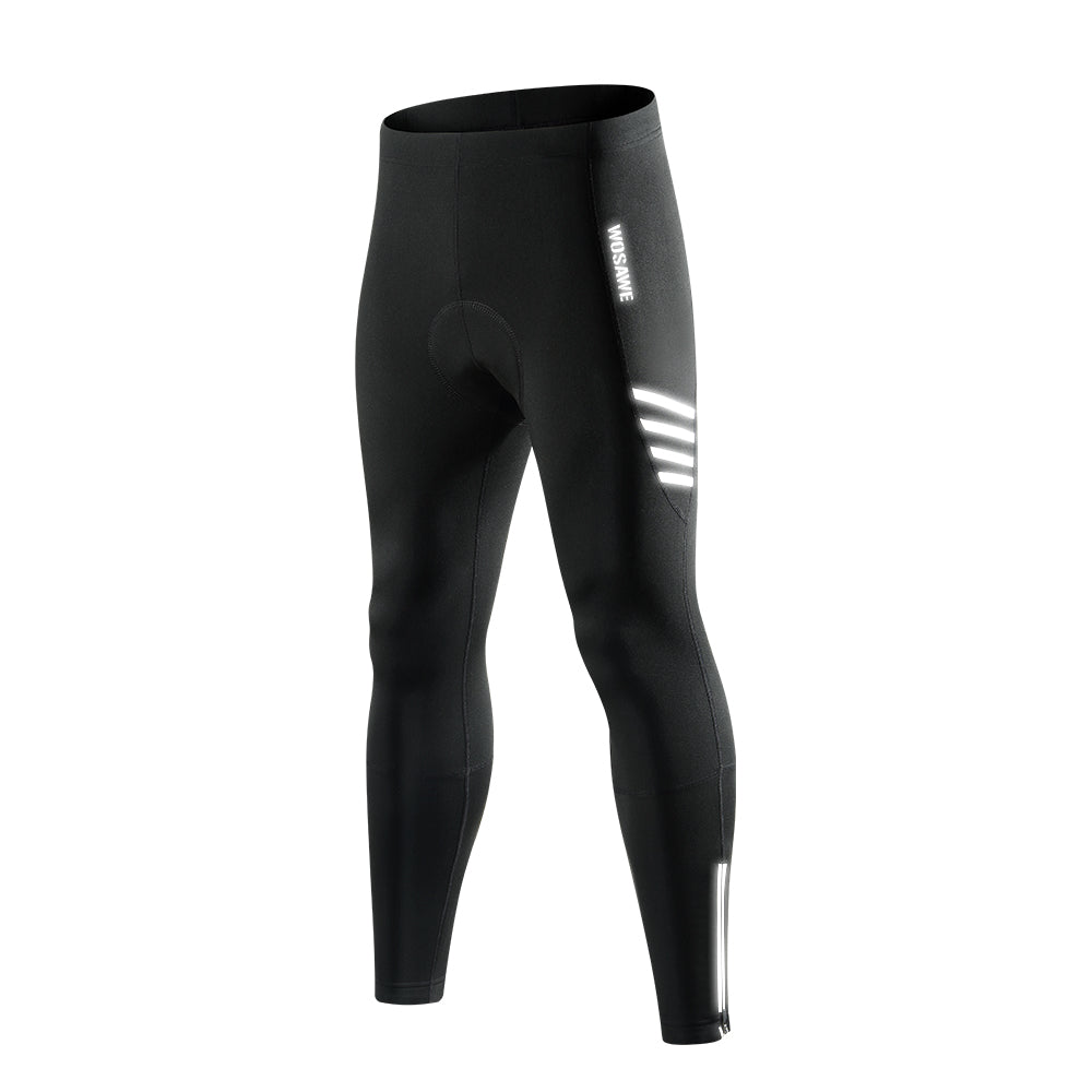 Men’s Winter Fleece Padded Cycling Tights – Warm Road Bike Pants
