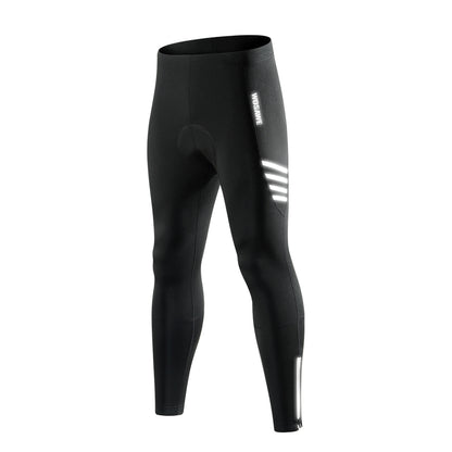 Men’s Winter Fleece Padded Cycling Tights – Warm Road Bike Pants