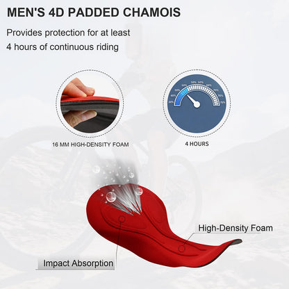 Men’s 2-in-1 MTB Cycling Shorts with 4D Padding & Cargo Pockets