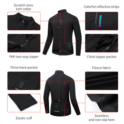 Men’s Cycling Jacket for Autumn Winter – Thermal, Windproof, Waterproof
