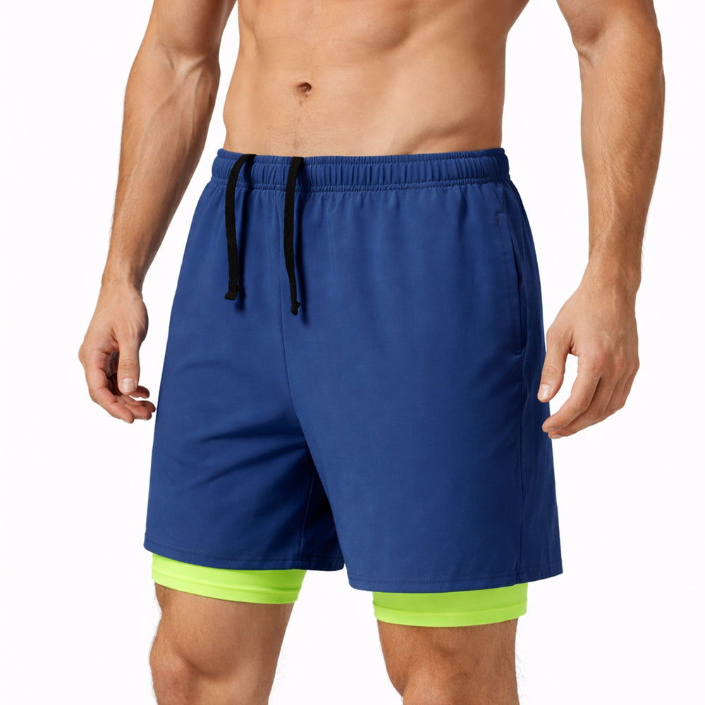 Men’s Gym Shorts Compression Liner Phone Pocket