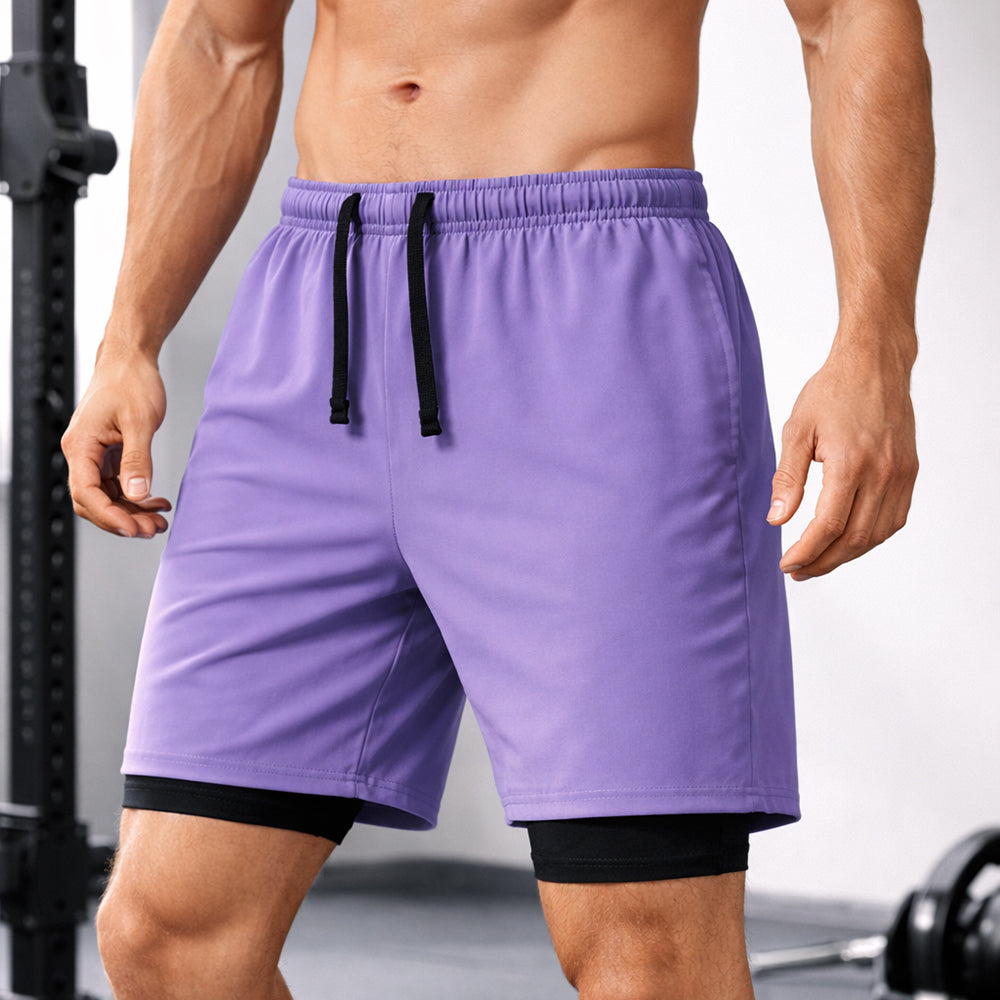 Men’s Gym Shorts Compression Liner Phone Pocket