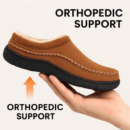 Men’s Orthopedic House Slippers – Soft Arch Support Design