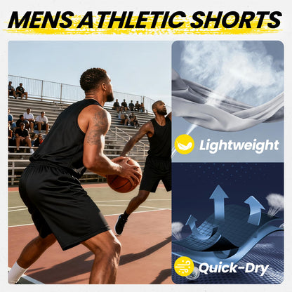 Men’s Quick Dry Athletic Shorts with Deep Pockets