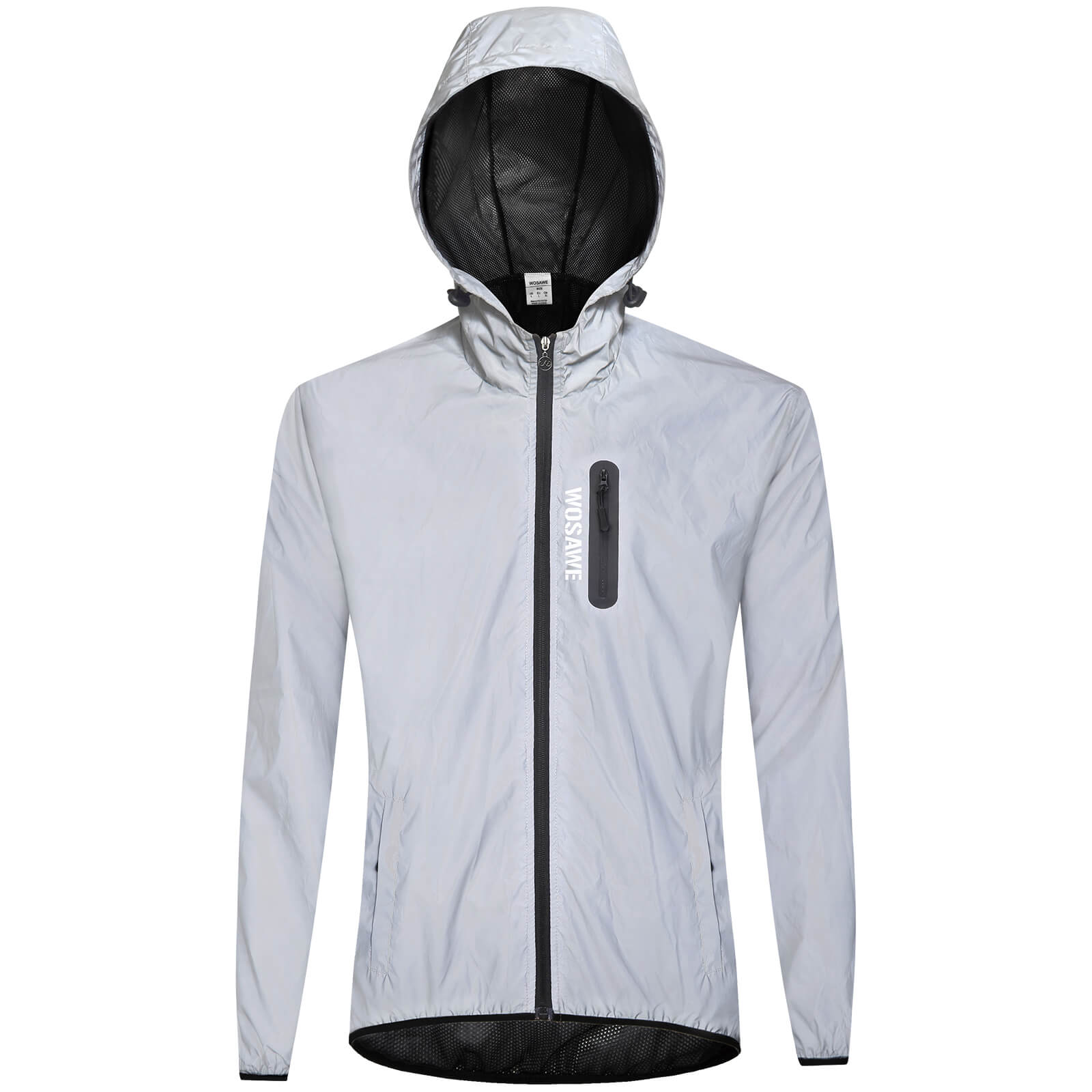 Men’s Reflective Cycling Jacket – Night Safety Windbreaker, Lightweight MTB Sport Coat