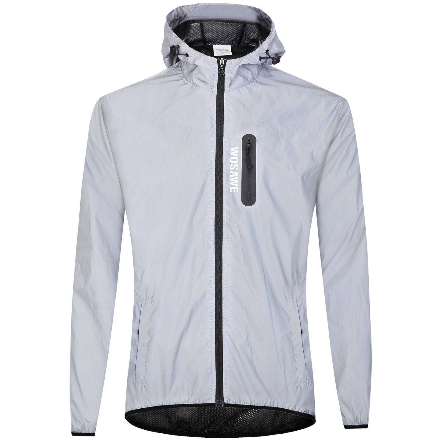 Men’s Reflective Cycling Jacket – Night Safety Windbreaker, Lightweight MTB Sport Coat