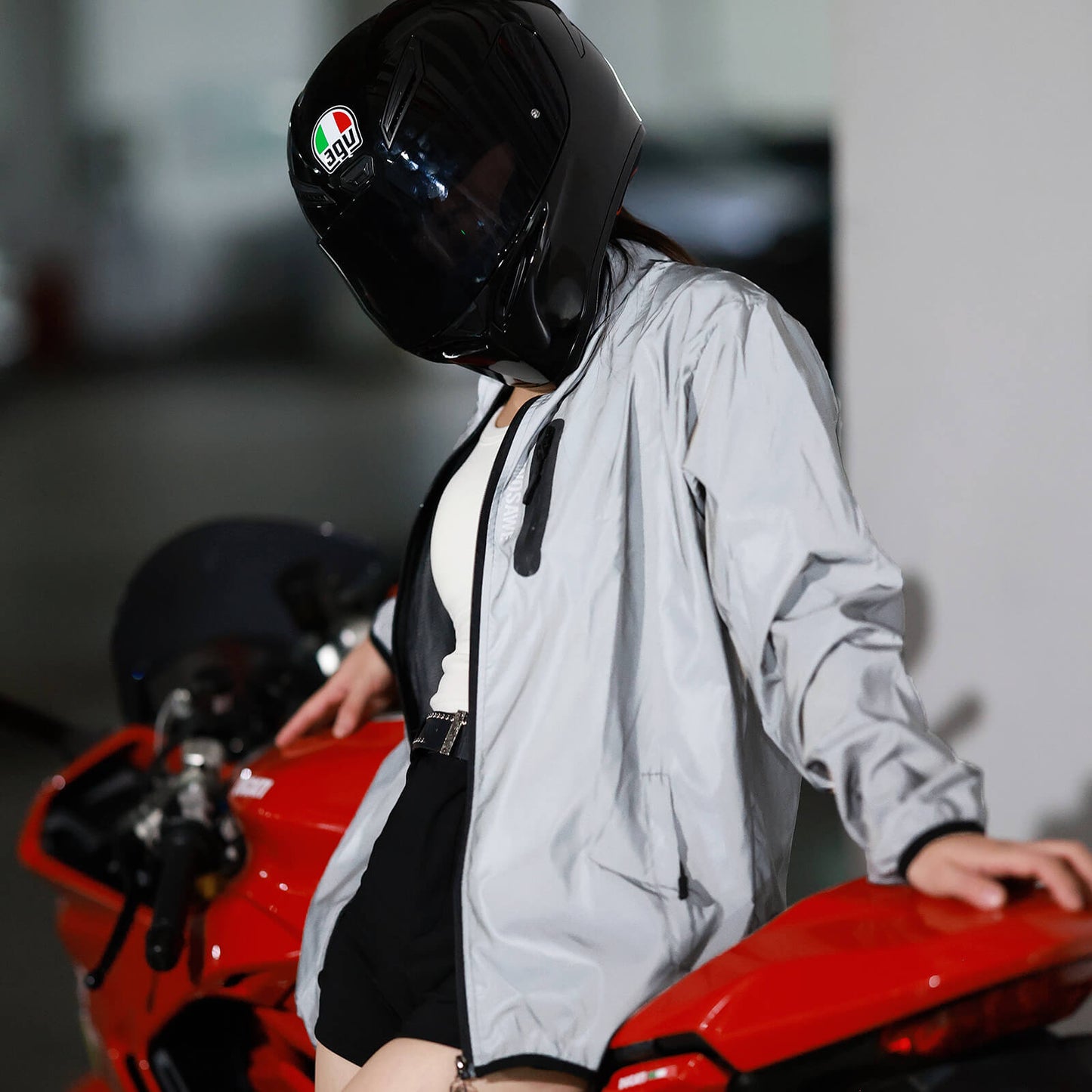 Men’s Reflective Cycling Jacket – Night Safety Windbreaker, Lightweight MTB Sport Coat