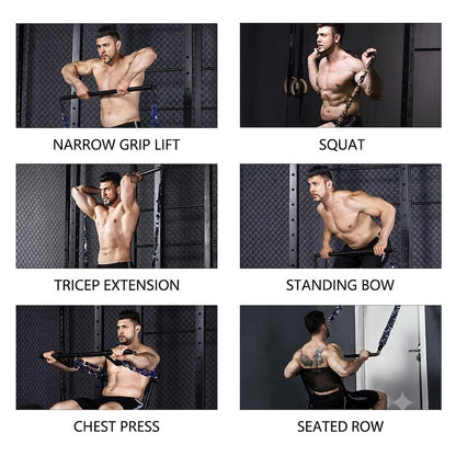 Multifunctional Resistance Band Set with Detachable Bar
