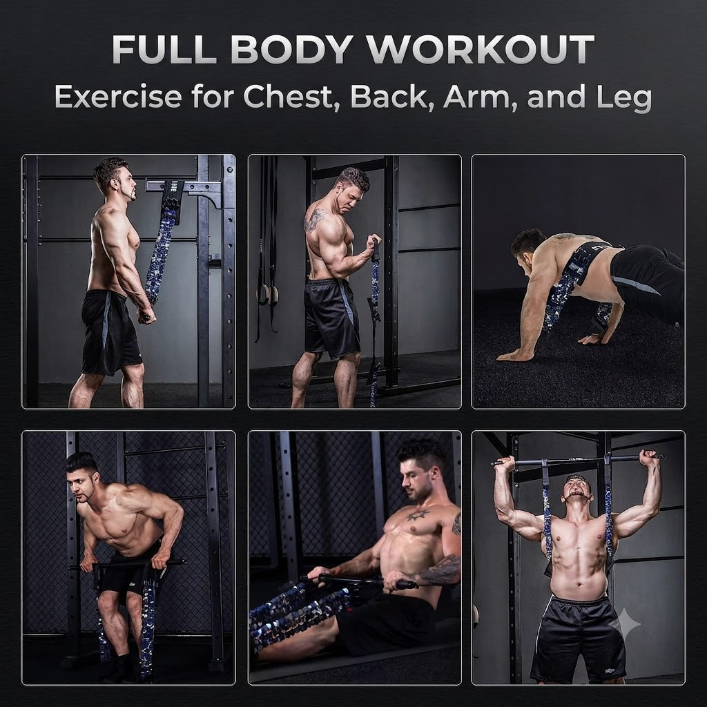 Multifunctional Resistance Band Set with Detachable Bar