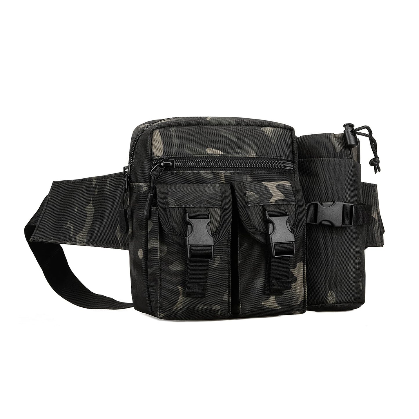 Multifunctional Tactical Waist Bag with Water Bottle Holder for Outdoor Activities