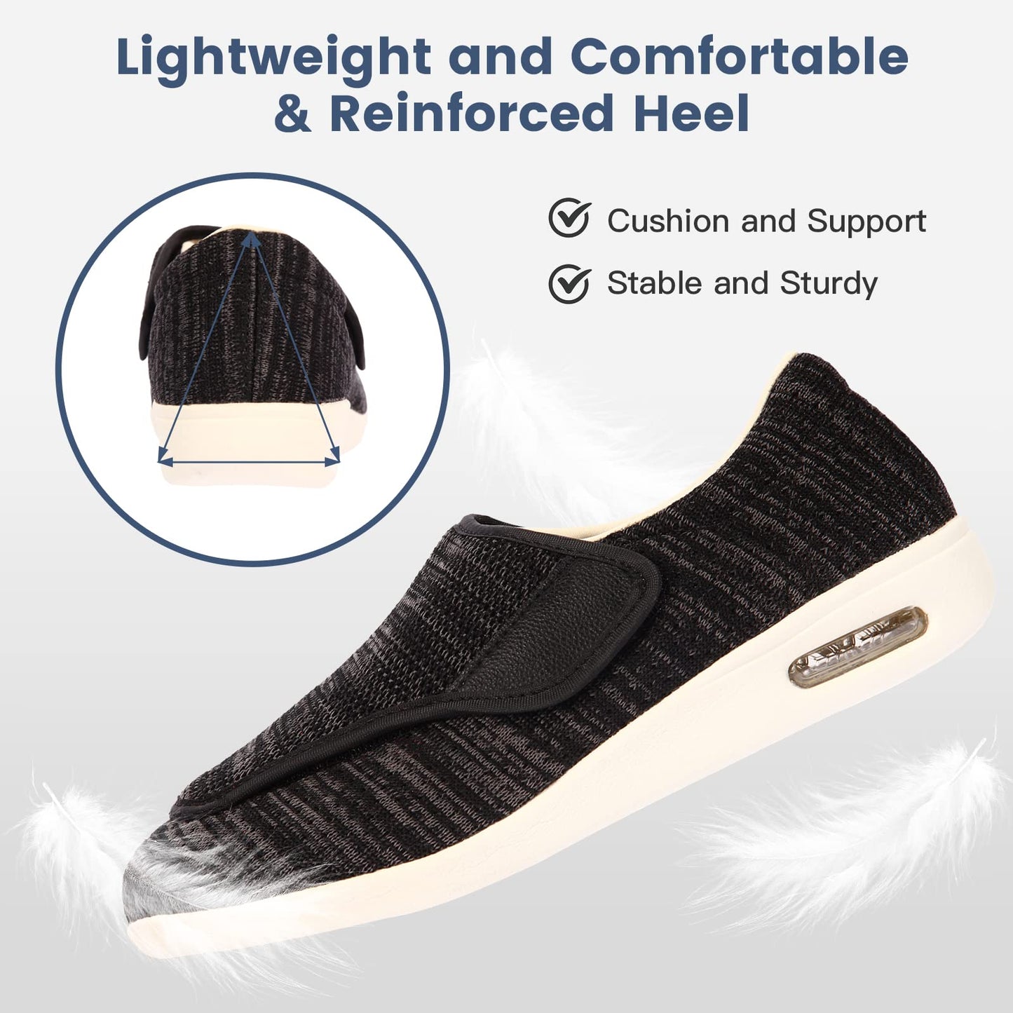 Orthopedic Walking Shoes with Adjustable Memory Foam