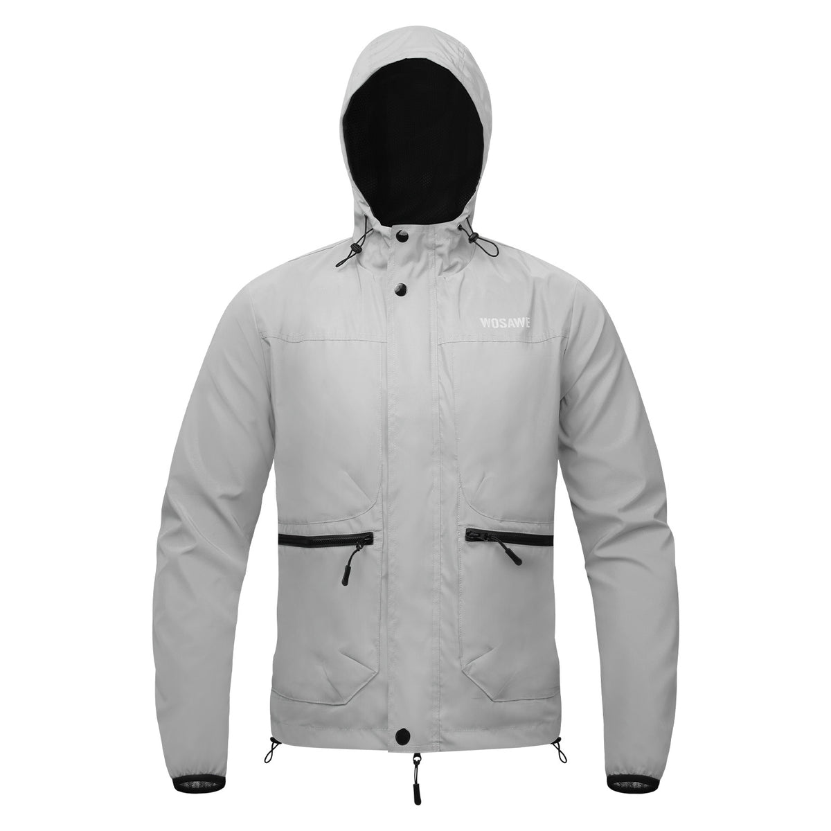 Reflective Cycling Jacket with Hood – Windproof & Water-Repellent for Men and Women
