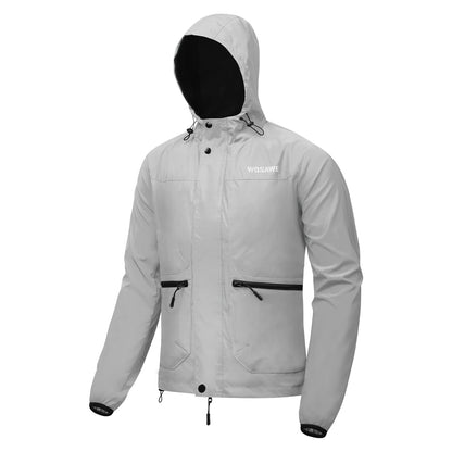 Reflective Cycling Jacket with Hood – Windproof & Water-Repellent for Men and Women
