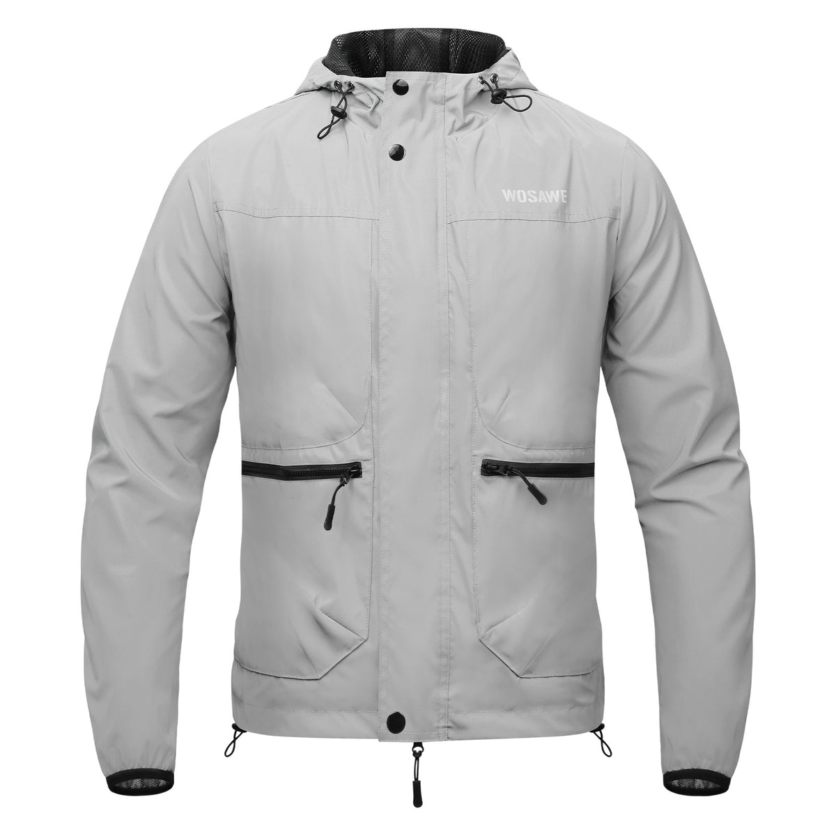 Reflective Cycling Jacket with Hood – Windproof & Water-Repellent for Men and Women