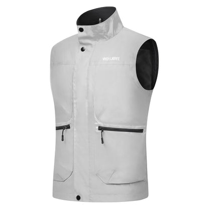 Reflective Cycling Vest – Windproof, Water-Repellent, Breathable, Adjustable Hem