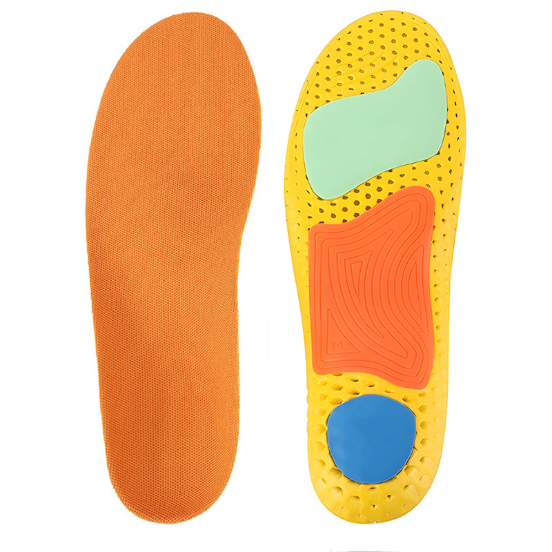 Shock Absorbing Insoles with Arch Support – Breathable EVA Design & Deep Heel Stability