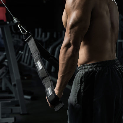 Tricep Rope Pushdown Cable Attachment with Carabiner