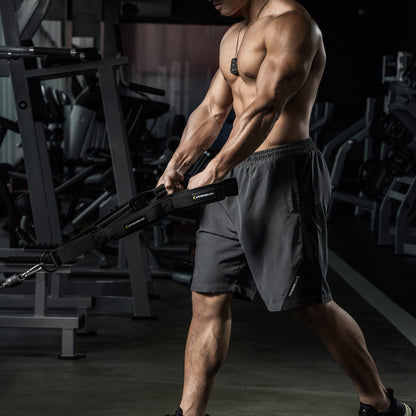 Tricep Rope Pushdown Cable Attachment with Carabiner