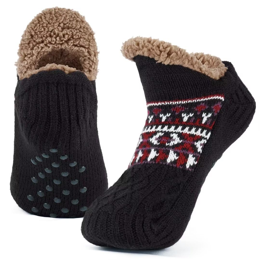 Warm Non-Slip Slipper Sock Slippers – Cozy Fleece House Socks for Women & Men