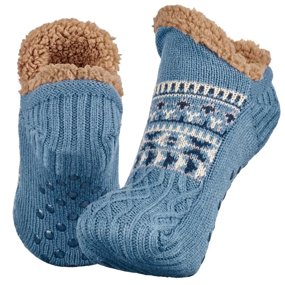 Warm Non-Slip Slipper Sock Slippers – Cozy Fleece House Socks for Women & Men