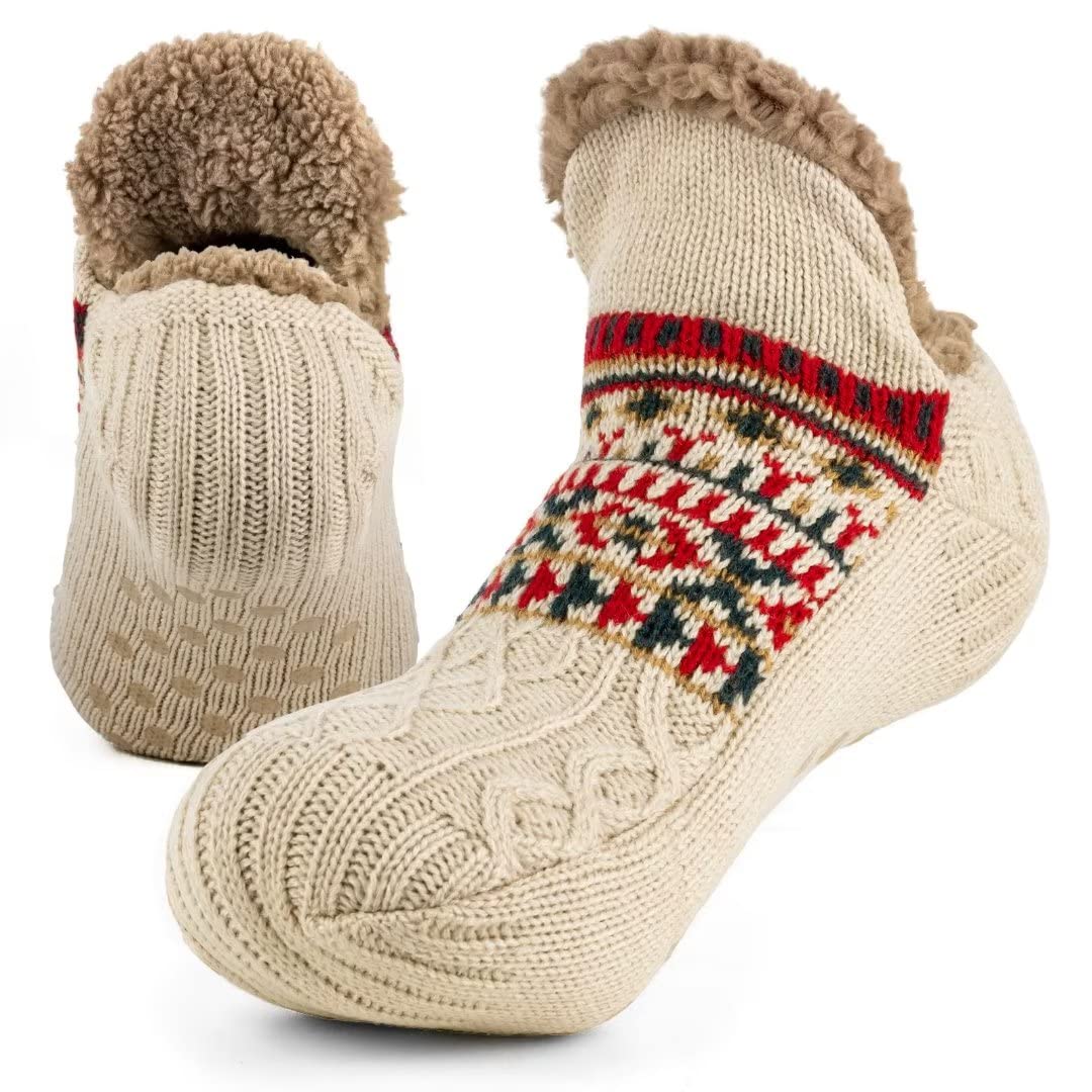 Warm Non-Slip Slipper Sock Slippers – Cozy Fleece House Socks for Women & Men