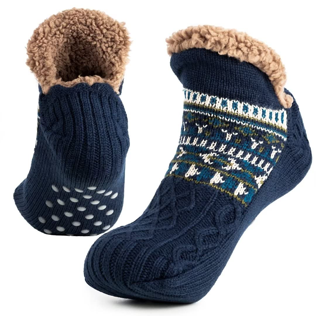 Warm Non-Slip Slipper Sock Slippers – Cozy Fleece House Socks for Women & Men