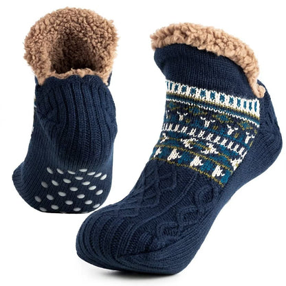 Warm Non-Slip Slipper Sock Slippers – Cozy Fleece House Socks for Women & Men
