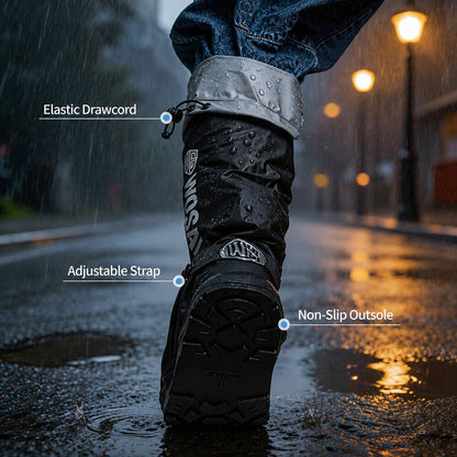 Waterproof Tall Rain Shoe Covers – Anti-Slip Overshoes for Cycling & Outdoor Use