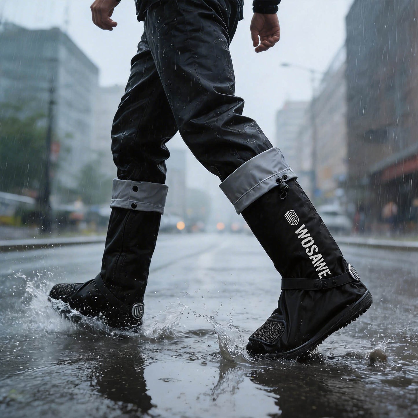 Waterproof Tall Rain Shoe Covers – Anti-Slip Overshoes for Cycling & Outdoor Use