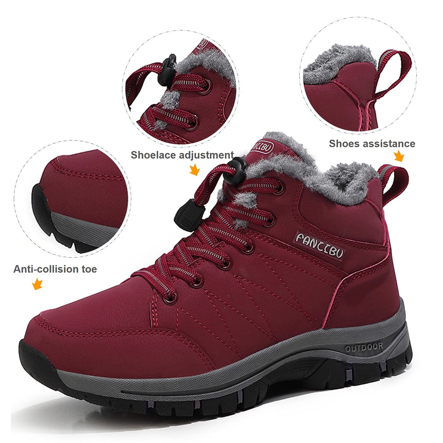 Waterproof Non-Slip Snow Boots for Winter - Outdoor Trekking Hiking Shoes – Unisex