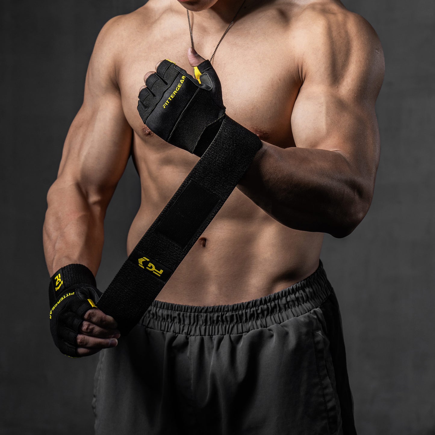 Weight Lifting Gloves with Wrist Strap for Strength Training